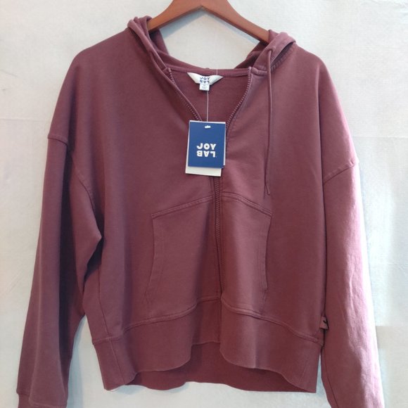 JoyLab Sweaters - NWT - Women's Full Zip French Terry Acid Wash Zip Hoodie - JoyLab